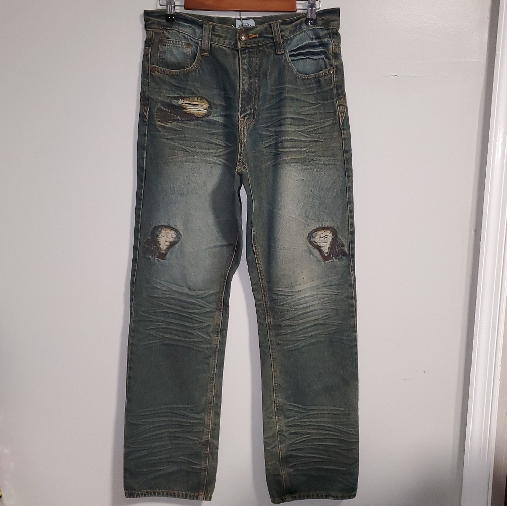 PJ Mark Medium Wash Distressed Jeans